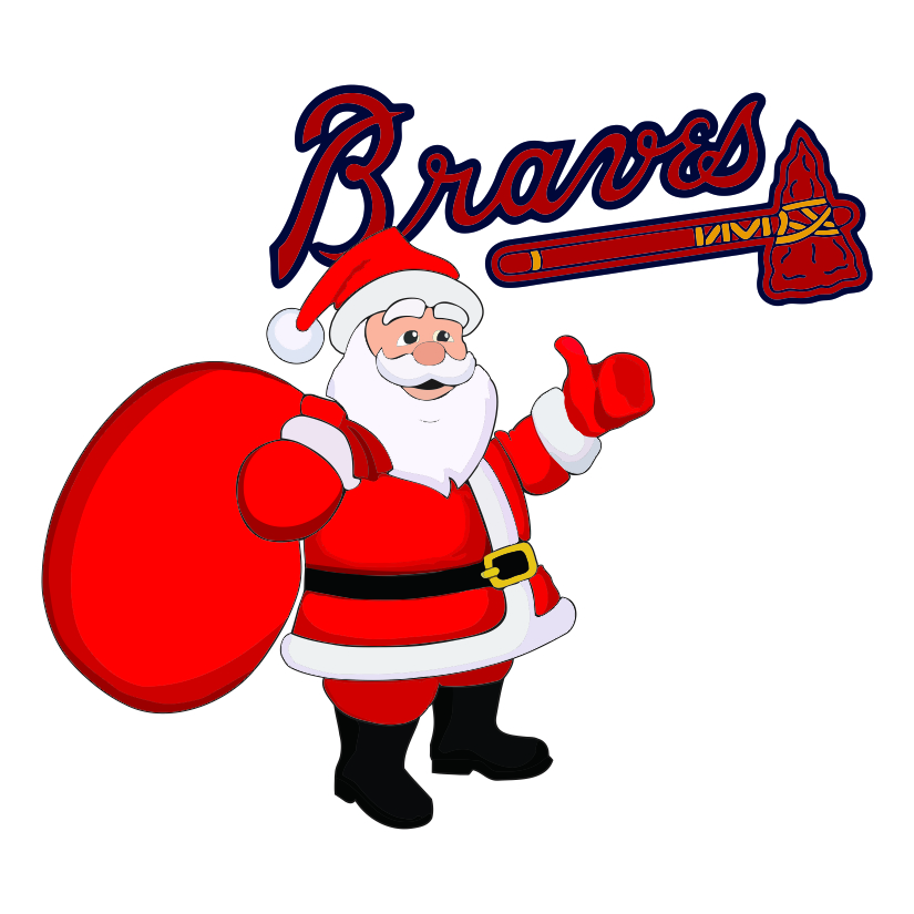 Atlanta Braves Santa Claus Logo iron on paper